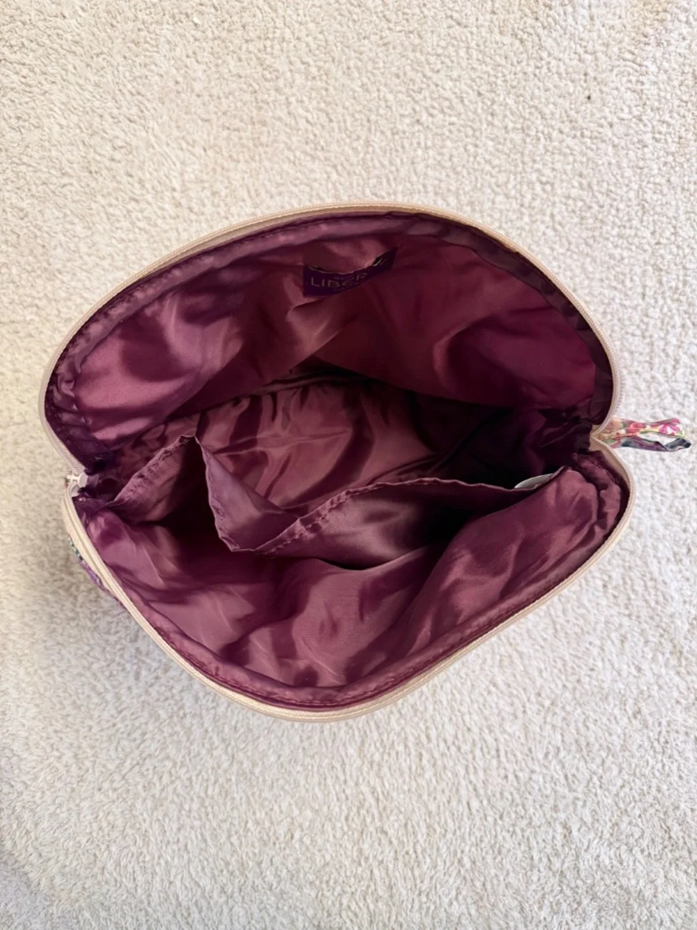 Papinelle Soft Floral Cosmetic Bag/Case NWOT